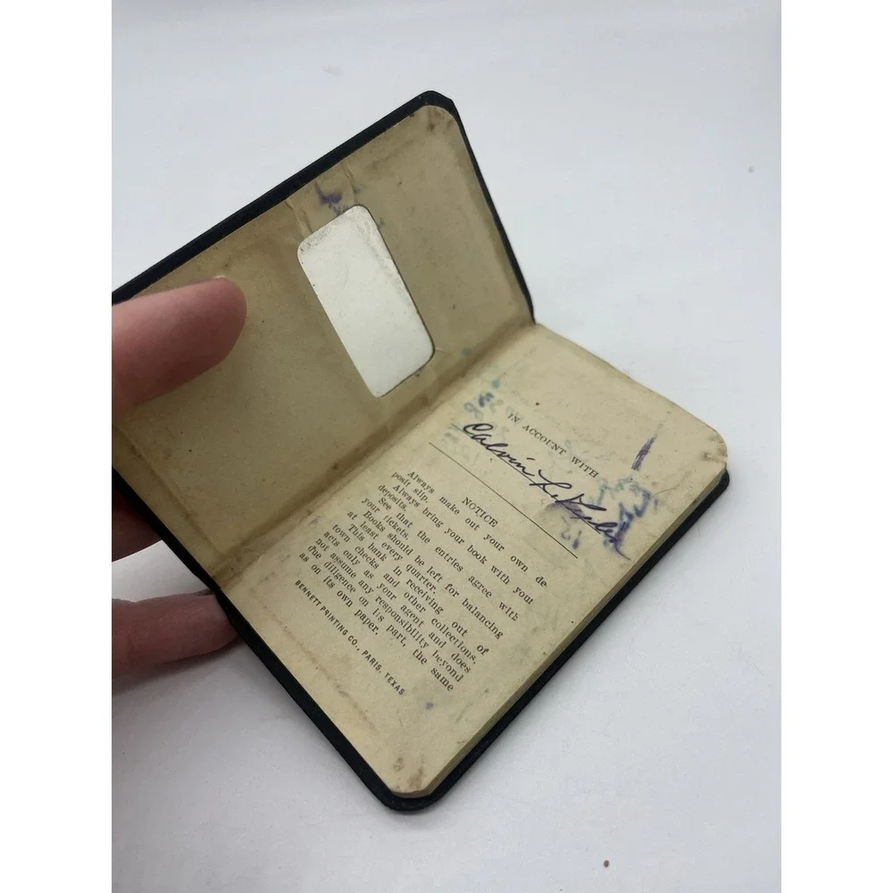 Vintage Exchange National Bank Book Pauls Valley Oklahoma Mini Pocket Ledger